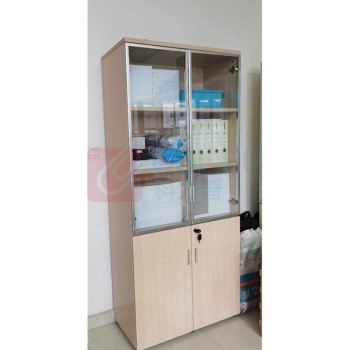 军成富康 木制文件柜 木制书柜 900*400*2000mm (白橡木)