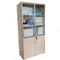 军成富康 木制办公文件柜 900*2000*400mm (白色)