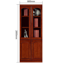 东业家具 文件柜 资料柜老板柜木质档案柜 两门双玻柜 DY-WJG01