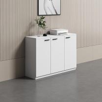 东业家具 办公室文件柜 120*40*60cm 3门柜 5组/套 矮柜档案柜木质储物柜白色