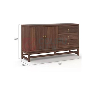 盛世凯美 新中式家具现代简约茶水柜餐边柜玄关柜 1600*420*800mm