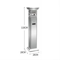 军成富康 吸烟柱 不锈钢壁厚0.8 可定 制颜色 景区LOGO与标语 280*280*1100mm 