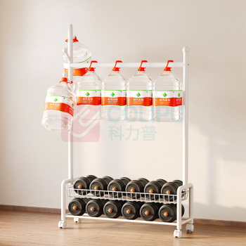溢彩年华 卧室衣帽架(碳钢) YCC1255-WH 68×35×172cm,承重50kg (月光白) 自行安装