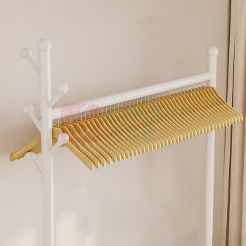溢彩年华 卧室衣帽架(碳钢) YCC1256-WH 86×35×172cm,承重50kg (月光白) 自行安装