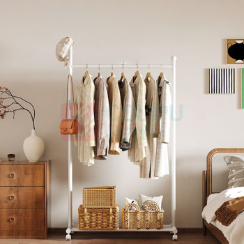 溢彩年华 落地式晾衣架(碳钢) YCC2006-W(A) 86×43×170cm,承重100kg (钢琴白) 自行安装