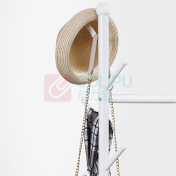 溢彩年华 卧室衣帽架(碳钢) YCC2166-WH(A) 68×43×170cm,承重80kg (钢琴白) 自行安装