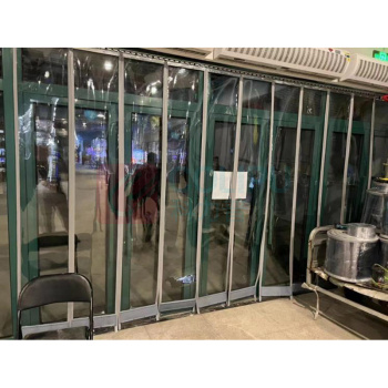 罗德力 磁吸门帘 工业透明塑料安全挡风软门帘 高透明 4000*2750mm (含轨道、配重等配件)