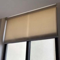 盛世凯美 卷帘免打孔窗帘遮光办公室遮阳帘 浅棕