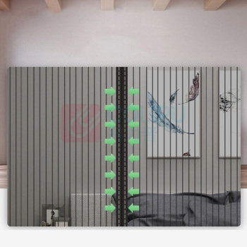 安赛瑞 纱窗门帘(可收纳) 5B00015 110x210cm (黑色条纹)
