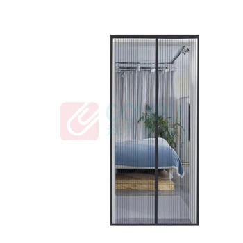 安赛瑞 纱窗门帘(可收纳) 5B00014 100x210cm (黑色条纹)