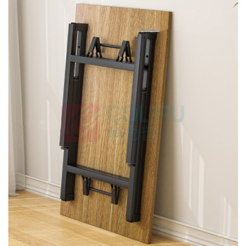诚信 折叠桌书桌饭店家用桌子长桌培训桌 E1环保板材120*60*75CM LC-175 (木本色)