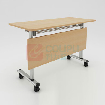 辉煌 条式 办公桌 矩形 GDT1996 L1600×B500×H750mm (浅胡桃) E0级环保板材、工业级钢管、可折叠