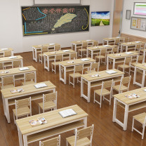 东业家具 书桌学习桌课桌椅双人培训学习桌椅组合一桌两椅 1200*500*800mm