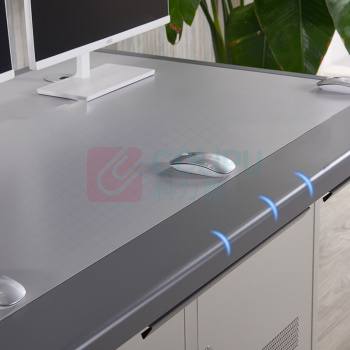 鑫远通 厚款监控操作台 800x900x750mm 单联 (全白) 对开门下柜,不含安装