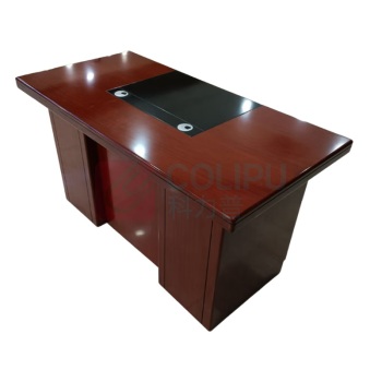 东业家具 办公桌 1400*700*760mm 带皮板 实木贴皮办公室电脑桌油漆书桌工作台