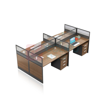 其实奇 4人屏风办公桌 QSQ-JJ-005 2400*1200*1100mm 