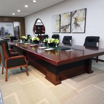 东业家具 会议桌长桌培训桌木贴皮油漆开会桌接待洽谈桌 6000*2000*760mm