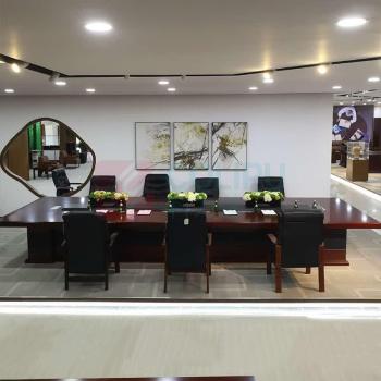 东业家具 会议桌长桌培训桌木贴皮油漆开会桌接待洽谈桌 6000*2000*760mm