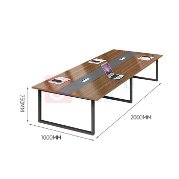 臻远 会议桌 ZY-HYZ-Z08 W2000*D1000*H750mm (柚木色) 重量:50KG