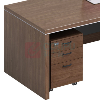 臻远 大班台办公桌含副柜 ZY4052804 W2000*D2000*H750mm (原木色) 含安装