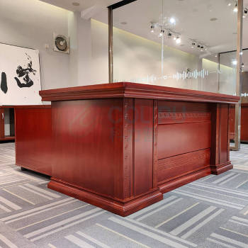 东业家具 办公桌 总裁办公桌经理桌主管桌实木油漆班台 DY-BGZ14 1.8米班台+侧柜+活动柜