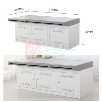 东业家具 桌加厚金属监控操作台三联 班台/班桌 1710*900*750mm