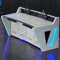 东业家具 金属二联监控室操作台 1280*750(900)*900 公差±50mm 深度900 台面H750 带屏风高度900 公差±50mm