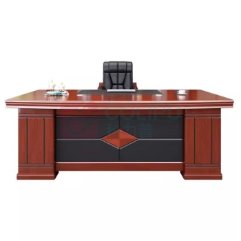 东业家具 老板桌 180*90*76cm 含侧柜+活动柜 总裁桌简约现代主管办公桌1.8米桌班台/班桌样式