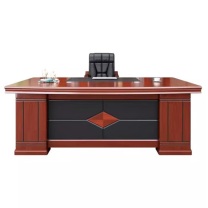 东业家具 老板桌 180*90*76cm 含侧柜+活动柜 总裁桌简约现代主管办公桌1.8米桌班台/班桌样式