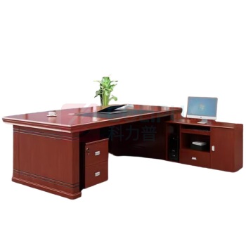 东业家具 老板桌 180*90*76cm 含侧柜+活动柜 总裁桌简约现代主管办公桌1.8米桌班台/班桌样式