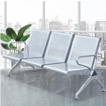 东业家具 办公椅 172*62*75cm 三人位 加厚高档不锈钢等候椅