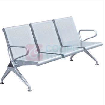 东业家具 办公椅 172*62*75cm 三人位 加厚高档不锈钢等候椅