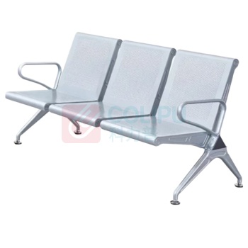 东业家具 办公椅 172*62*75cm 三人位 加厚高档不锈钢等候椅