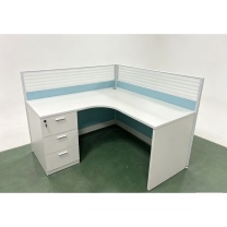 黎明 屏风工位办公桌 JPFW15 L型单人卡座 150*150*110cm 1.5米 E1级环保板材