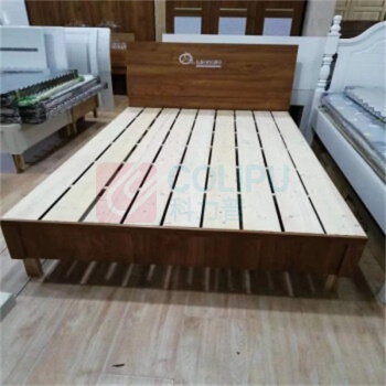 东业家具 单人床员工宿舍床板式床板式床 颜色可定做板式床木床颜色随机发货 1.0*2.0