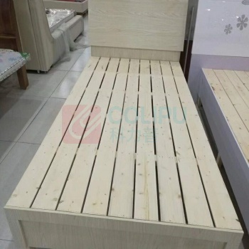 东业家具 单人床员工宿舍床板式床板式床 颜色可定做板式床木床颜色随机发货 1.0*2.0