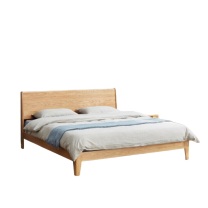 东业家具 简约双人木床 1800mm*2000mm 卧室橡木简易北欧床现代