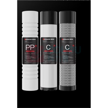 德玛仕 DEMASHI 直饮机净水器滤芯 DMSTC00561 三级十寸滤芯 PP棉滤芯*1 颗粒活性炭*1 压缩炭棒*1