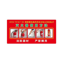 星浙安 自发光指示贴 墙贴 灭火器使用方法 (红色) PVC背胶 35*17cm 青海、内蒙古、宁夏、海南、台湾、澳门、香港订单不支持