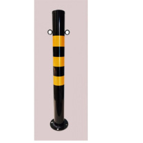 科立特 警示柱 警示桩 管径*管高*管厚:76mm*75cm*1.2mm,带环,含紧固螺栓 (黑黄) 适用:道路/建筑/机动车等安全隔离