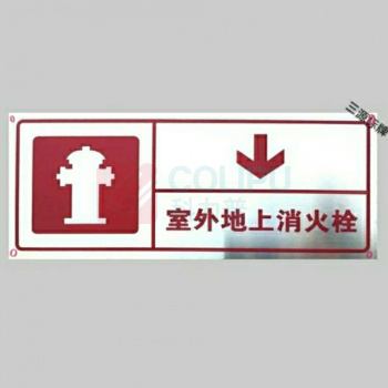 竑威 标识牌 300*120mm 消防控制室 工艺:1mm不锈钢拉丝UV