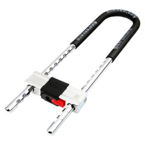 玥玛 U型锁 750E-9001-3 75*190-370含3把钥匙 (黑色) 机械 叶片 材质:PVC胶套+合金钢
