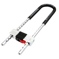 玥玛 U型锁 750E-9001-9 75*190-370含9把钥匙 (黑色) 机械 叶片 材质:PVC胶套+合金钢