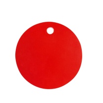 安赛瑞 圆形空白塑料吊牌 14787 (100个装)Φ38.1mm (红色)