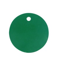 安赛瑞 圆形空白塑料吊牌 14792 (100个装)Φ50.8mm (绿色)