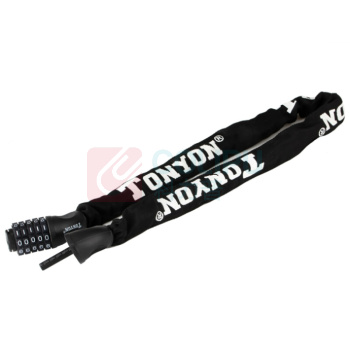 TONYON 密码链条锁 732 6.5mm粗 1米长 适用:自行车 电动自行车等