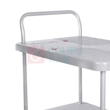 君宏 150公斤双层单扶手推车 JH150-T2-G 720*480*890MM 承重：150KG (灰色) (不含运费)