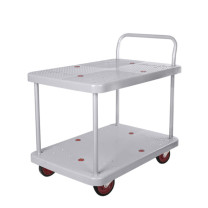 君宏 300公斤双层单扶手推车 JH300-T2-G 900*600*910MM 承重300KG (灰色) (不含运费)