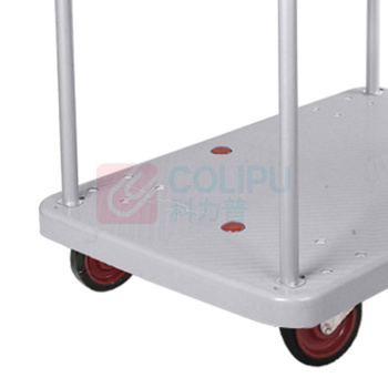 君宏 300公斤双层单扶手推车 JH300-T2-G 900*600*910MM 承重300KG (灰色) (不含运费)