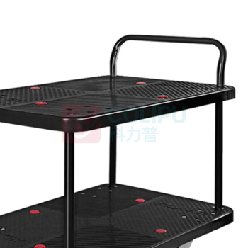 君宏 150公斤双层单扶手推车 JH150P-T2-BK 720*480*890MM 承重:150KG (黑色) (不含运费)